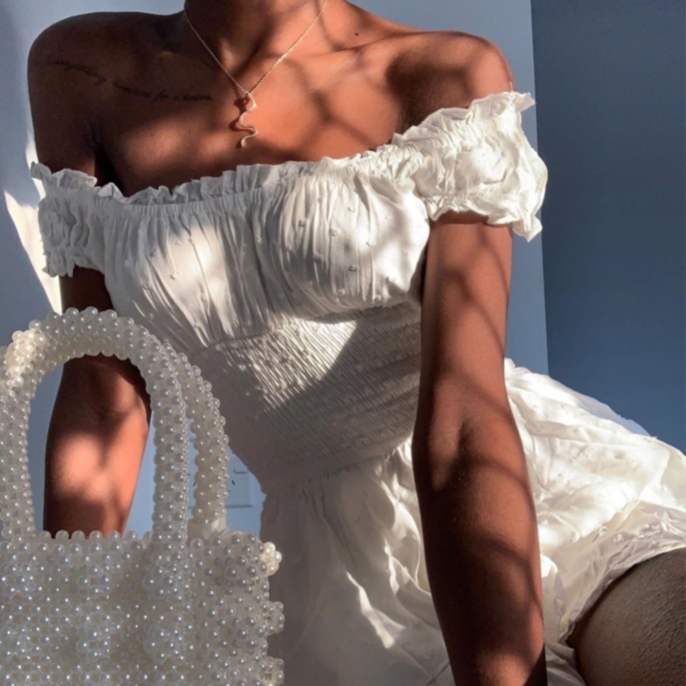 Princess Polly love galore playsuit white